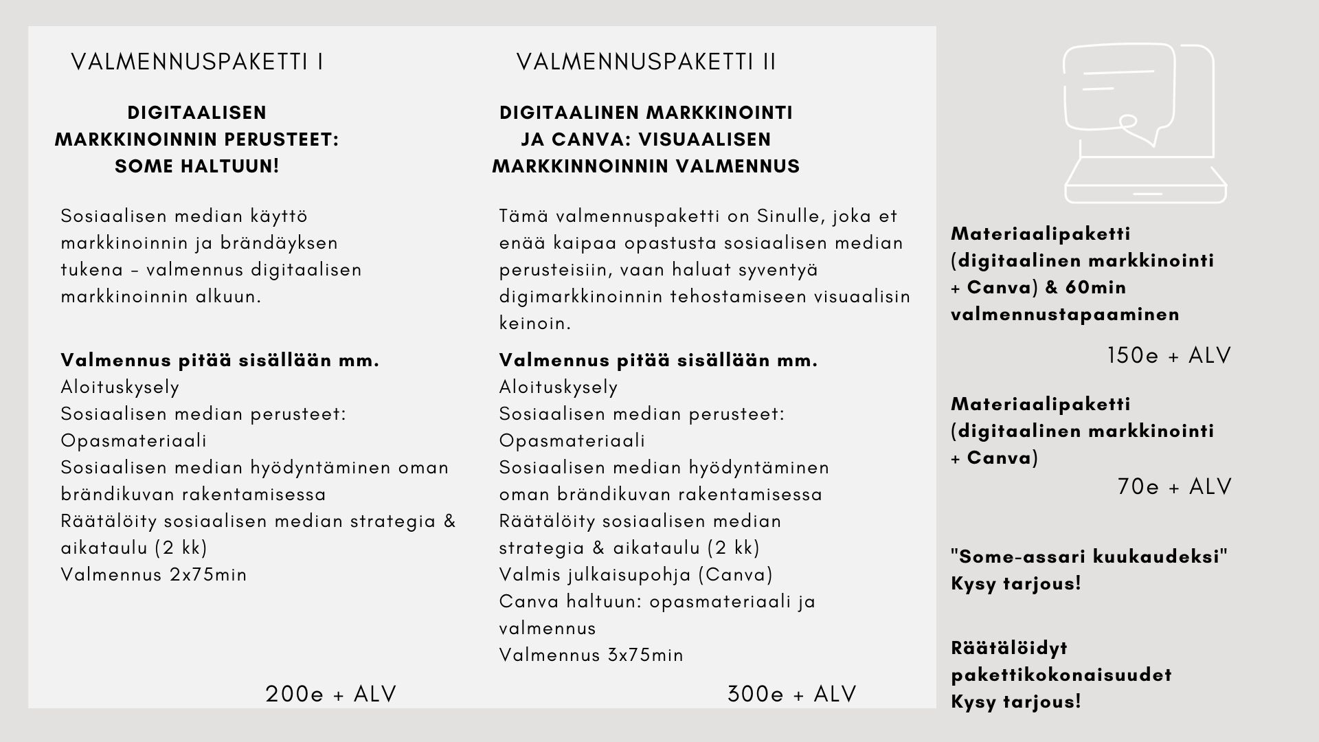 nettisivut, palvelut