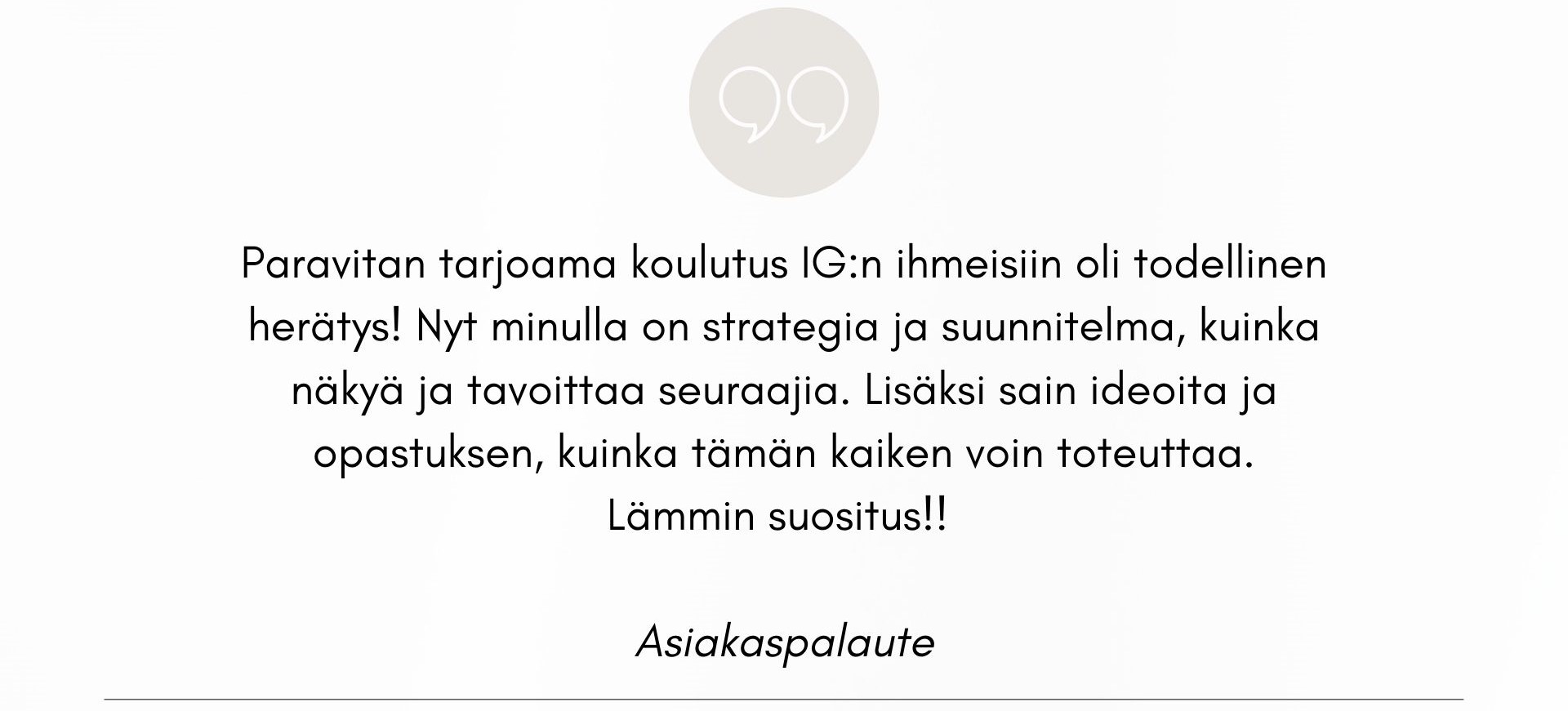 palautesome